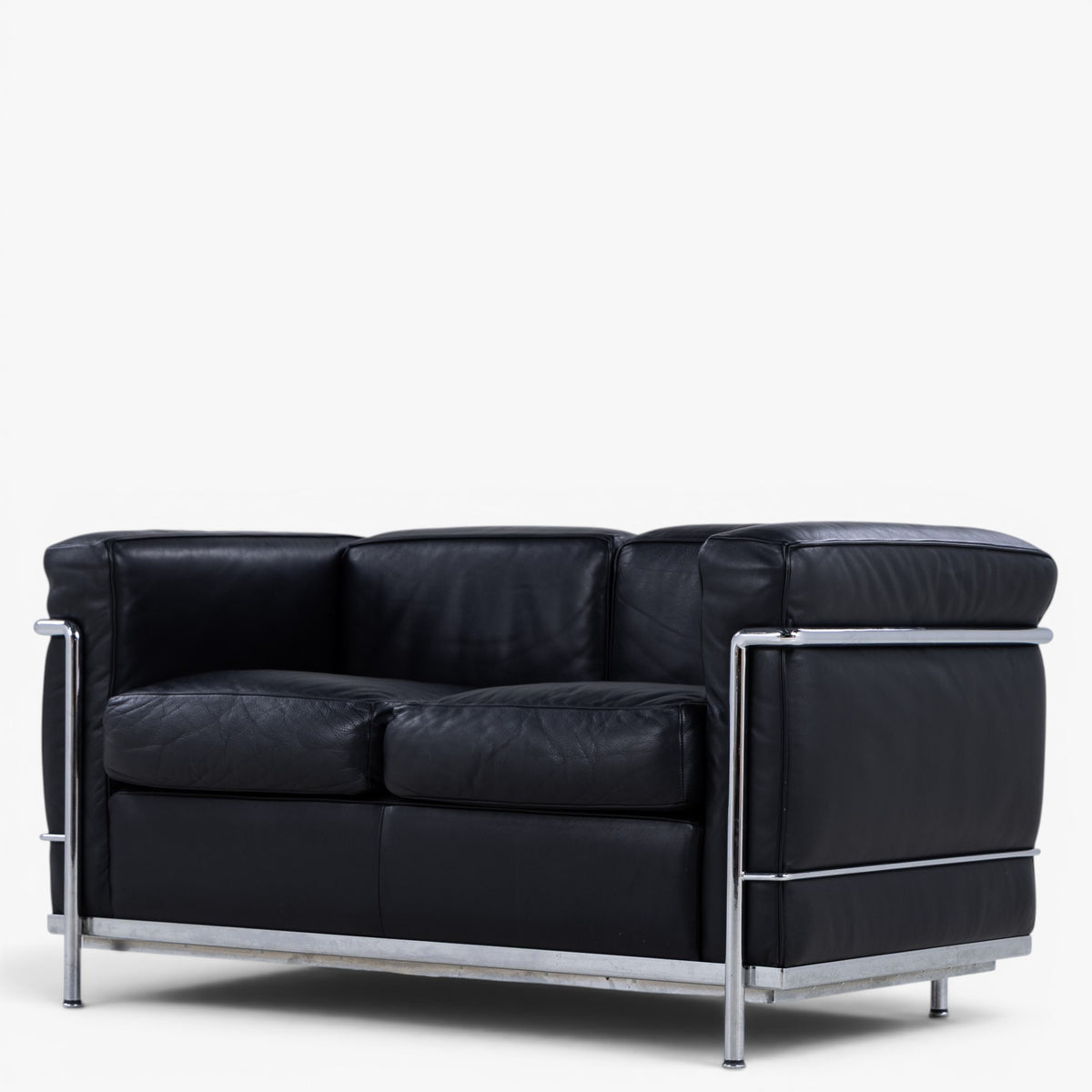 LC 2 - 2 seater sofa in black leather