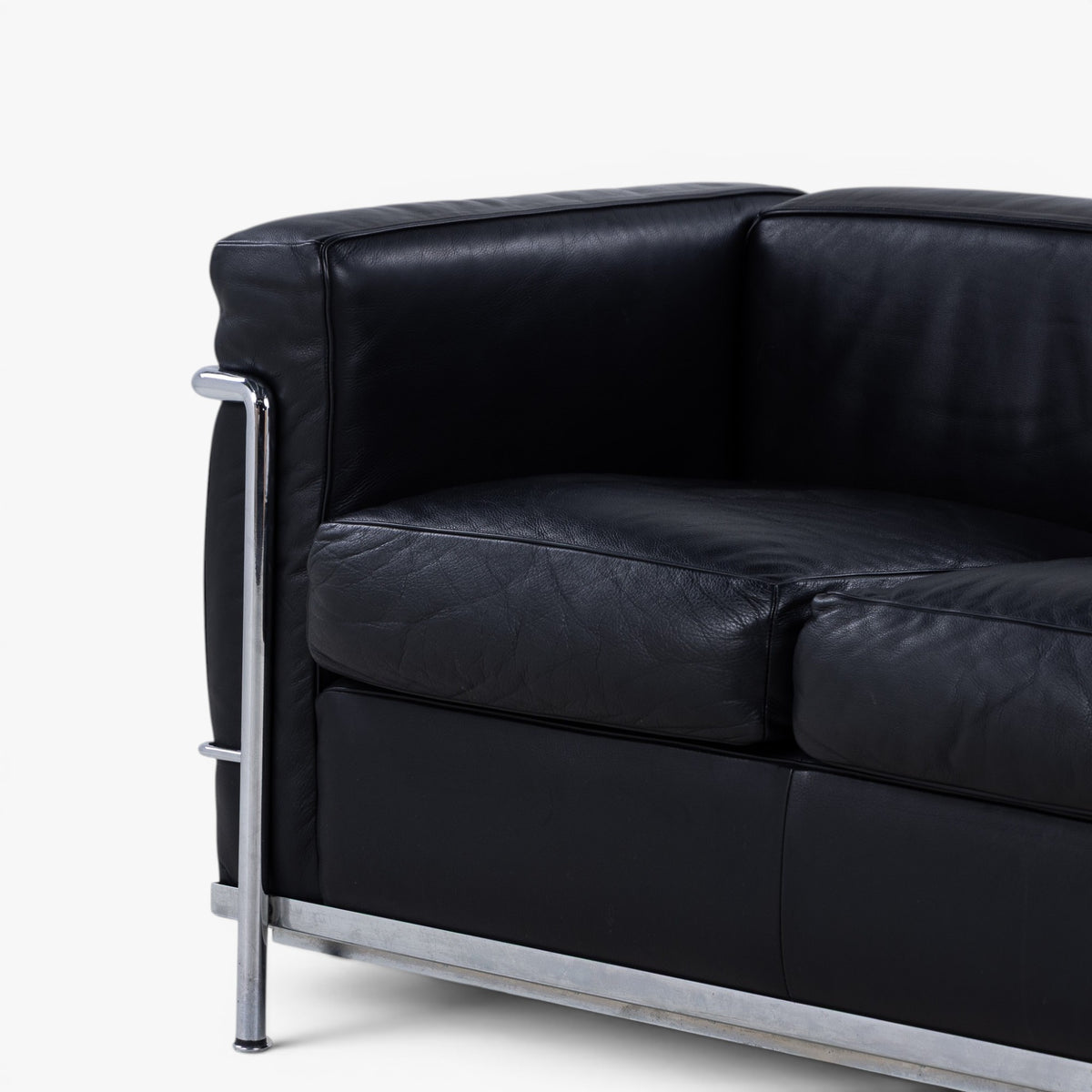 LC 2 - 2 seater sofa in black leather