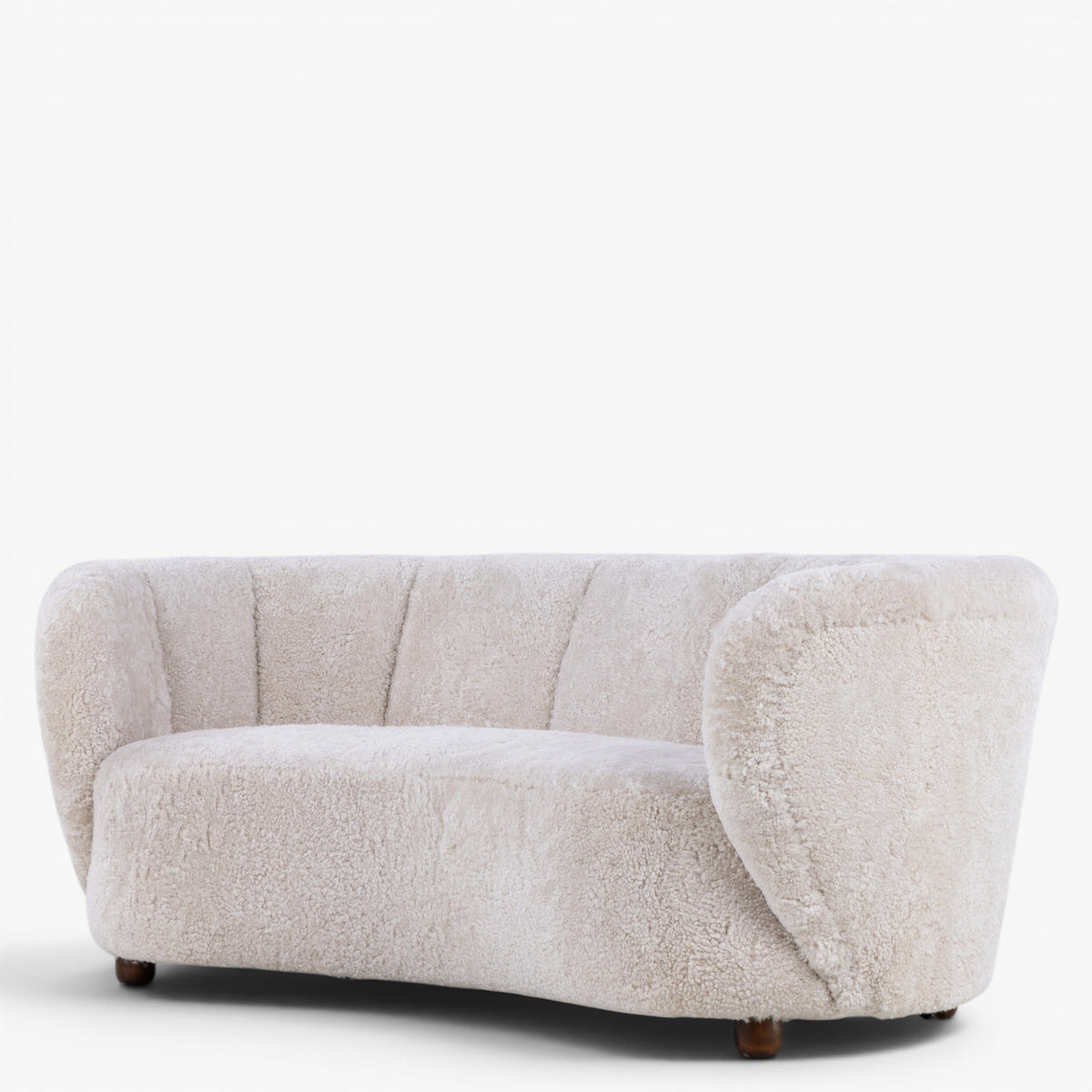 Banansofa i lammeskind
