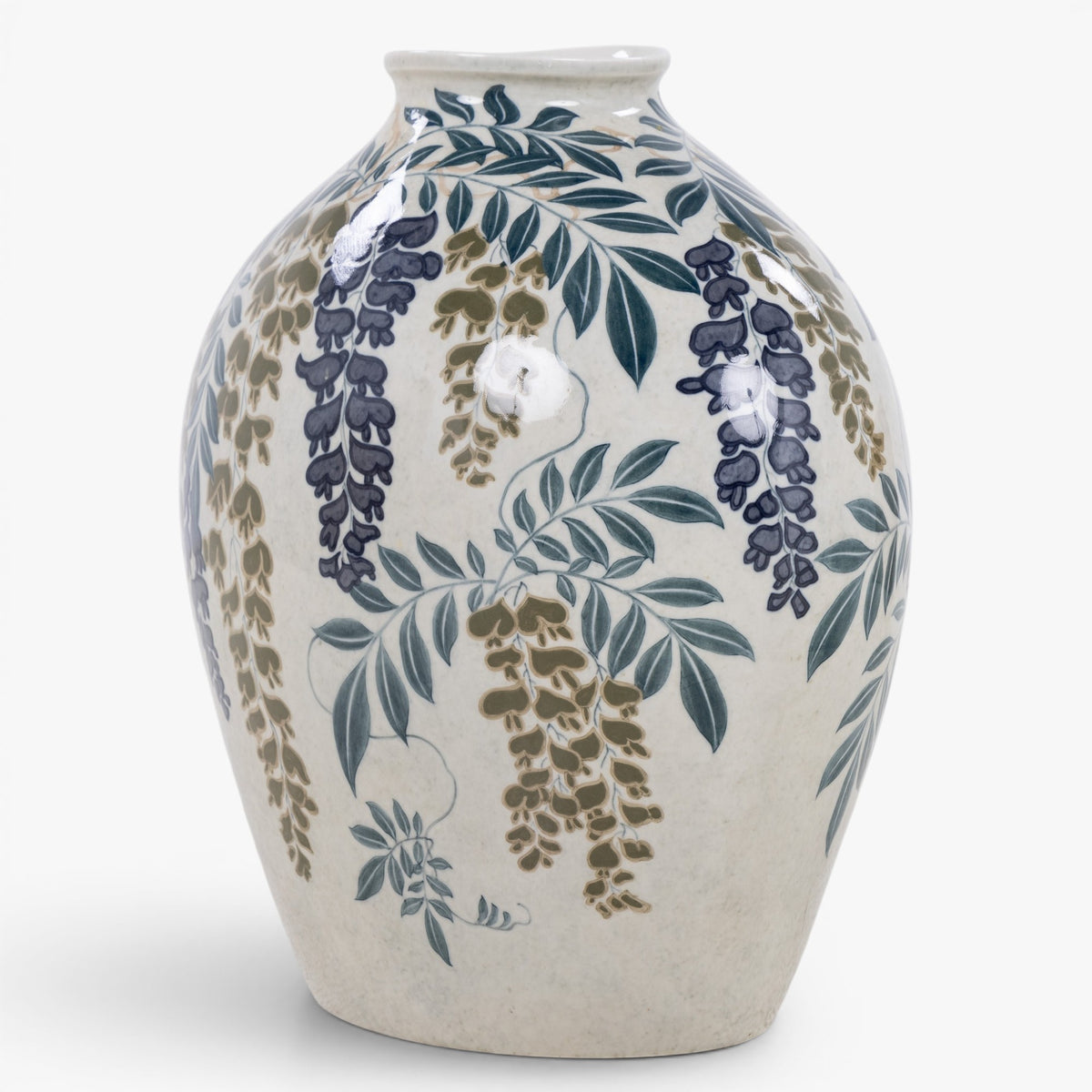 Large floor vase in porcelain