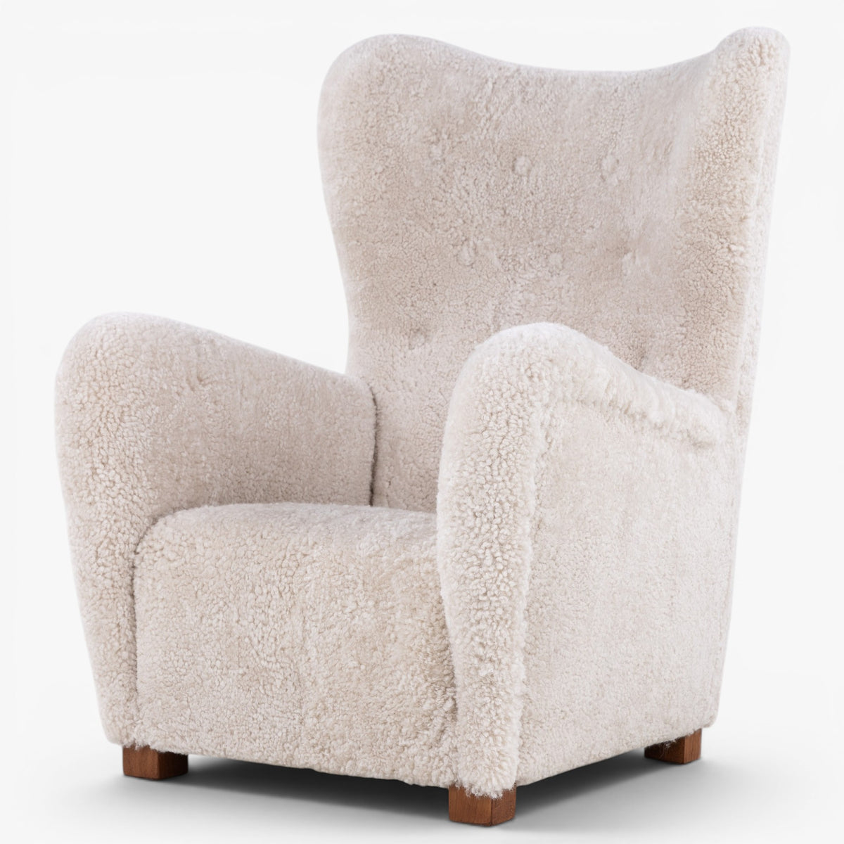 FH 1672 - Wingback chair in lambskin 