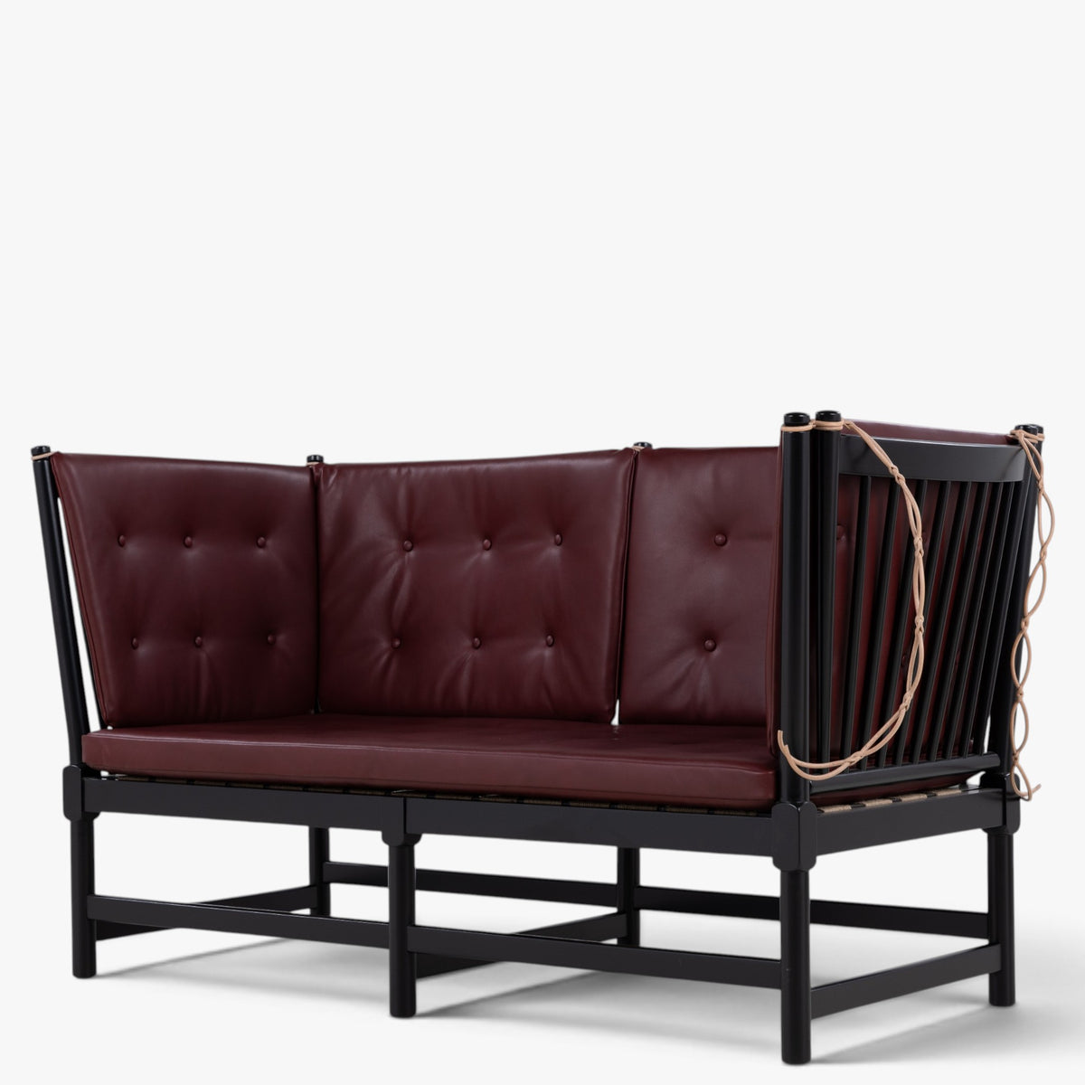 BM 1789 - Spoke-back sofa in Elegance leather