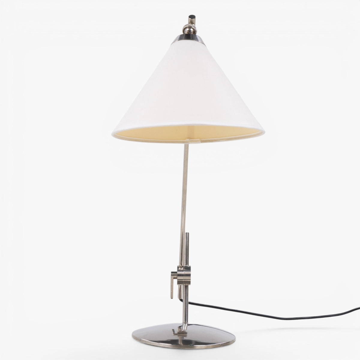 Bordlampe i forniklet metal