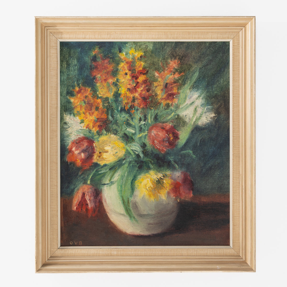 Vase med blomster' maleri