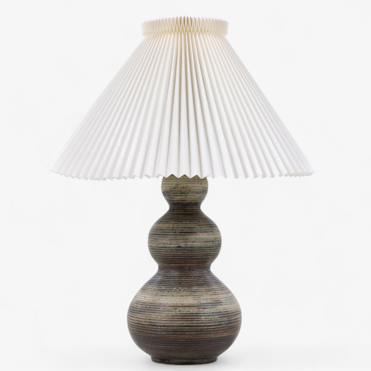 Stor bordlampe i stentøj