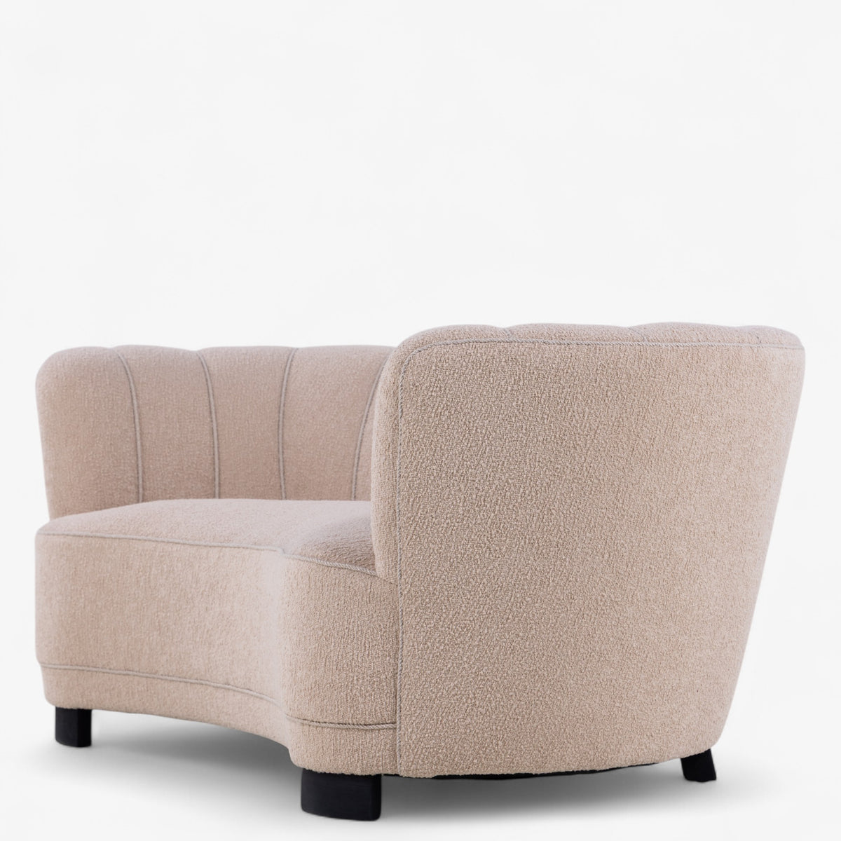 Reupholstered sofa in textile