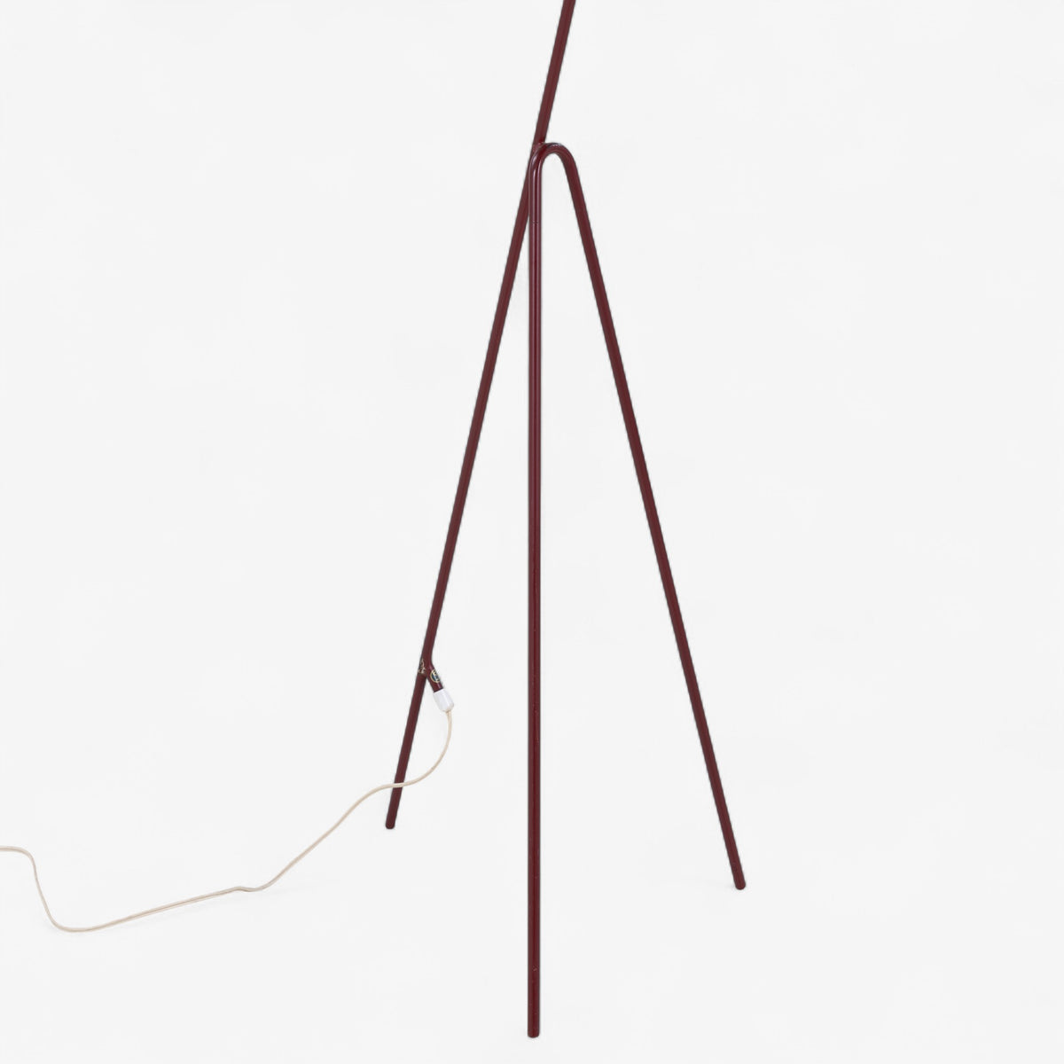 Floor lamp in red lacquered metal