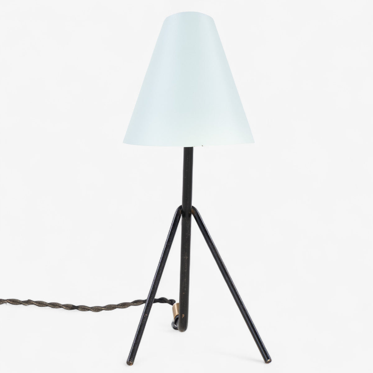 Bordlampe i sortlakeret metal
