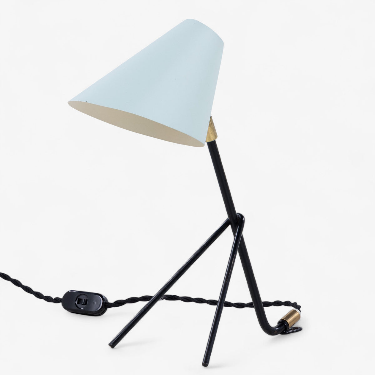 Bordlampe i sortlakeret metal