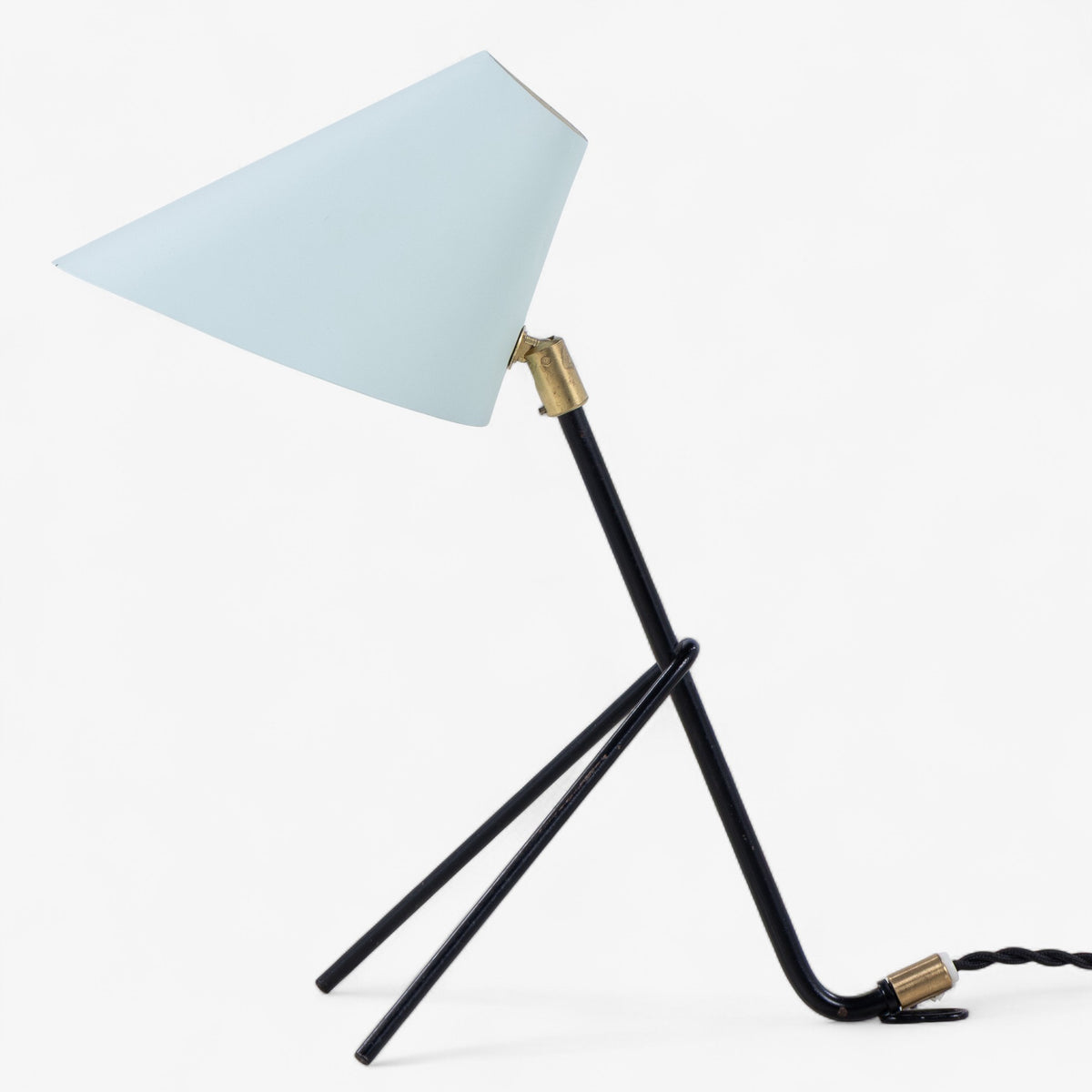 Bordlampe i sortlakeret metal