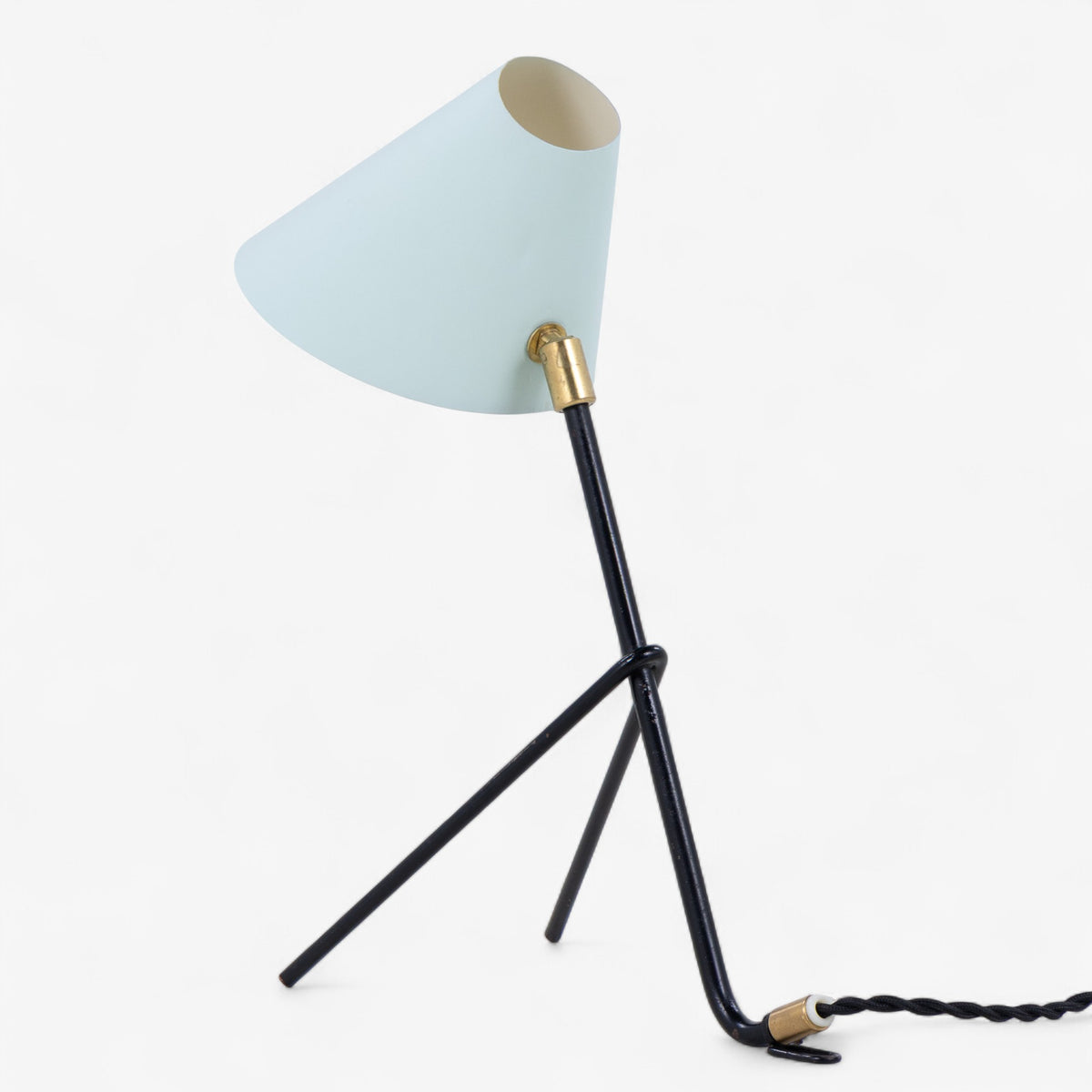 Bordlampe i sortlakeret metal