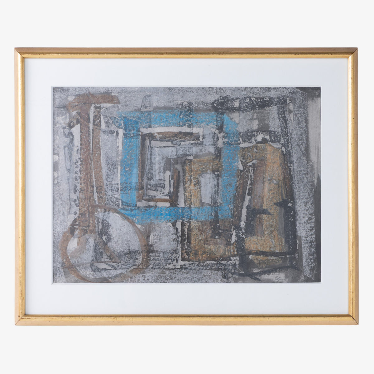 Oil pastel in gold frame