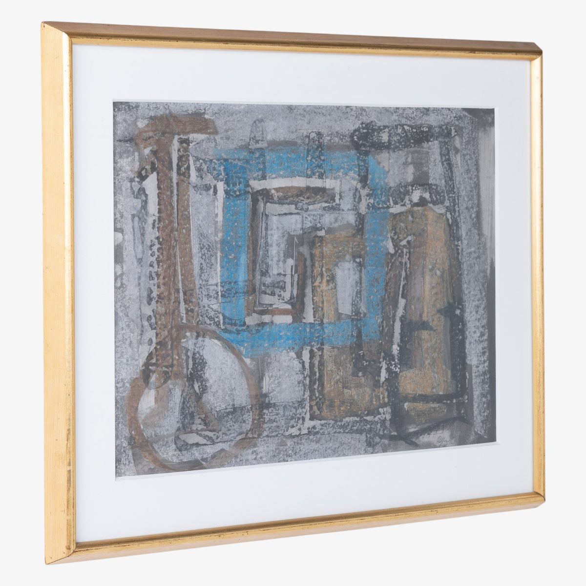 Oil pastel in gold frame