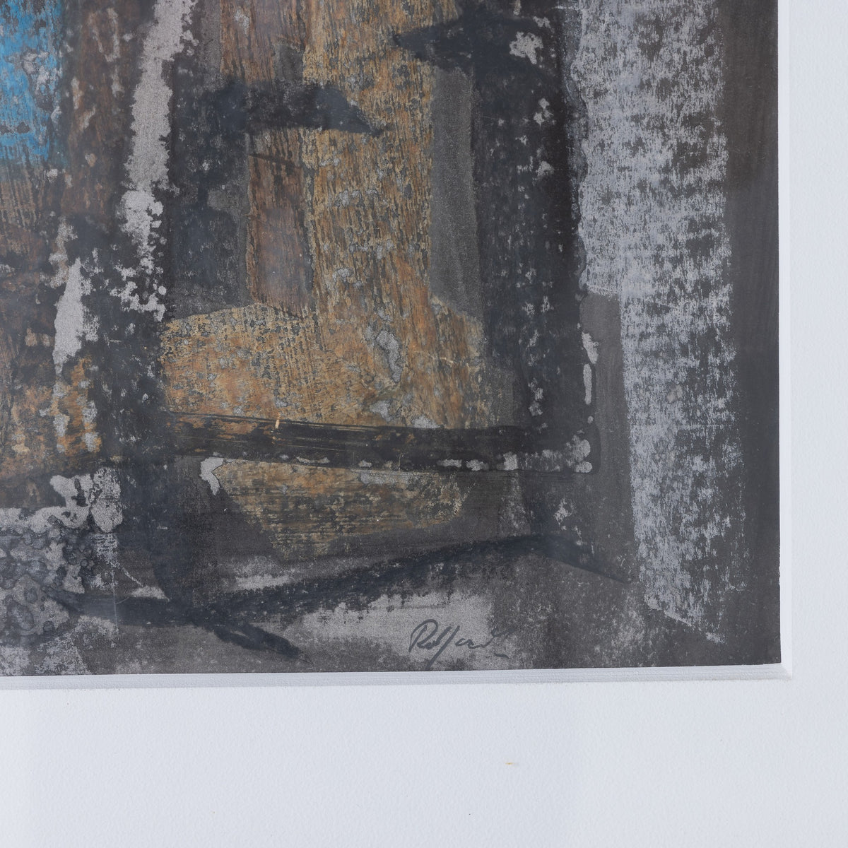 Oil pastel in gold frame