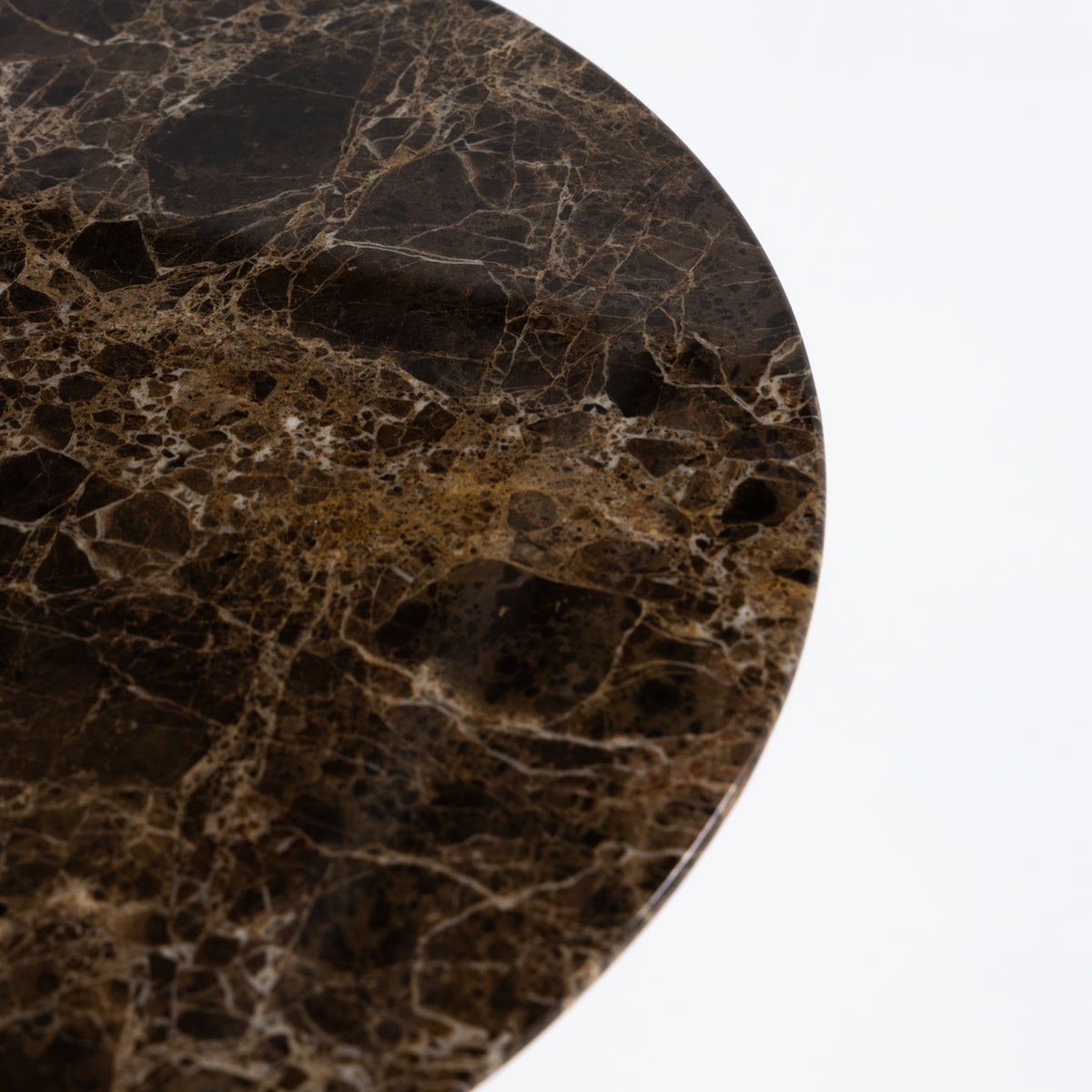 Saarinen Round sidebord i brunt marmor