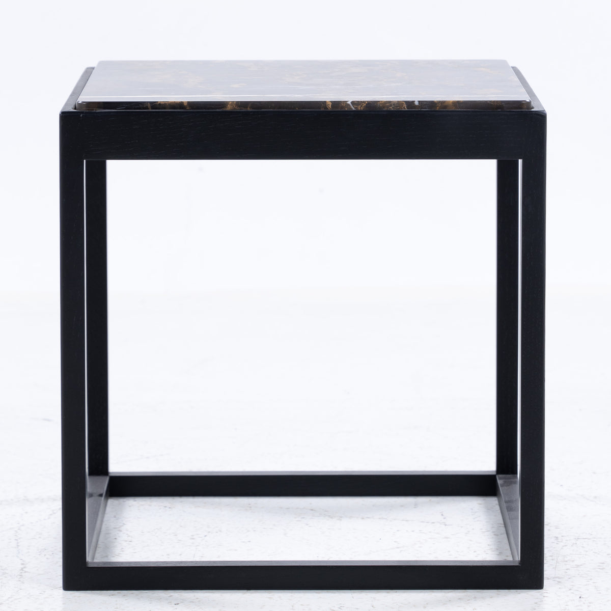 Cube table in black stained oak