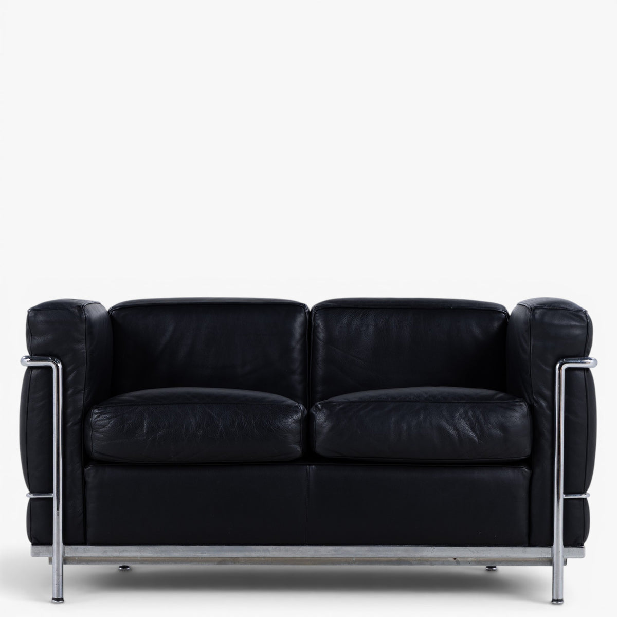 LC 2 - 2 seater sofa in black leather