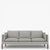 BM 2213 - Reupholstered 3-seater sofa (fabric group 1)