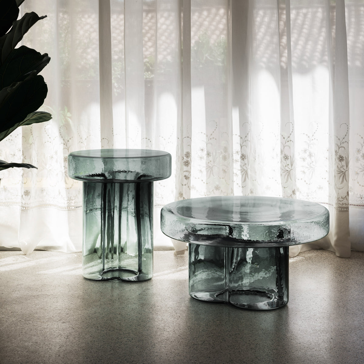Lille 'Soda'-sofabord i glas