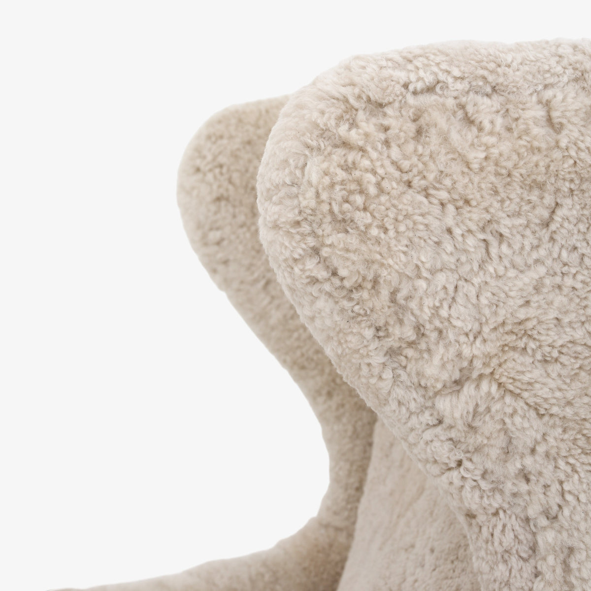 'Slotsholm' wingback chair in lambskin