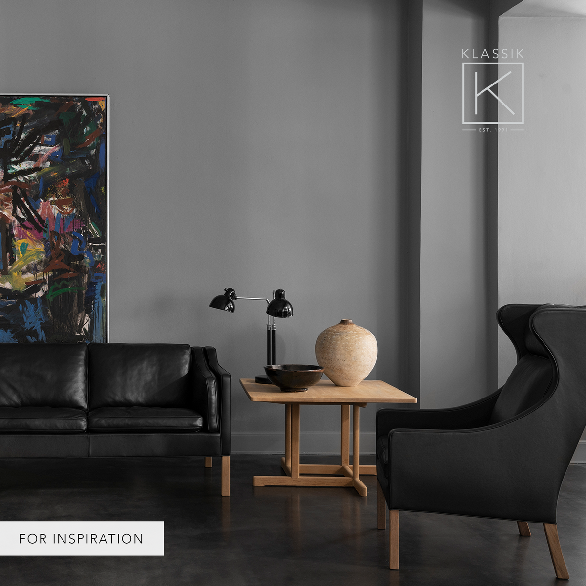 BM 2204 - Wing Back Chair in Prestige leather