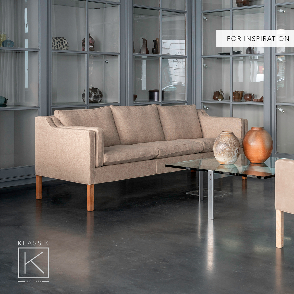 BM 2213 - 3-seater sofa in new textile